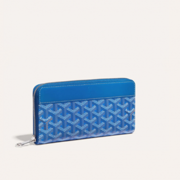 고야드 남/녀 마티뇽 블루 지갑 GM - Goyard Unisex Matignon Long Wallets 