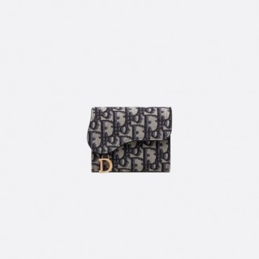 디올 여성 네이비 오블리크 지갑 - Dior Womens Navy Wallets 