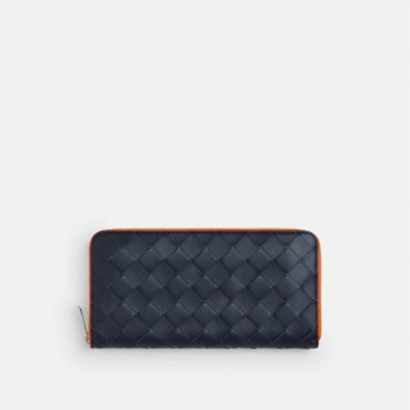 보테가베네타 남성 네이비 장지갑 - Bottega Veneta Mens Zippy Wallets 