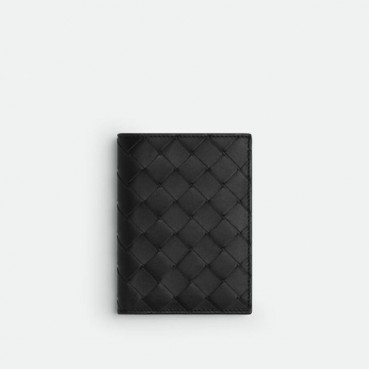 보테가베네타 남성 블랙 반지갑 - Bottega Veneta Mens Black Half Wallets 