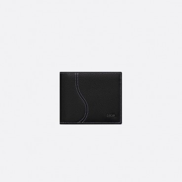 디올 남성 블랙 반지갑 - Dior Mens Black Half Wallets 