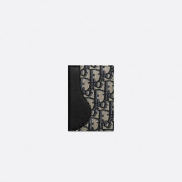 디올 남성 블랙 반지갑 - Dior Mens Black Half Wallets 