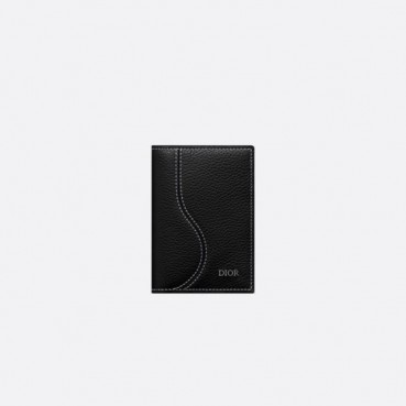 디올 남성 블랙 반지갑 - Dior Mens Black Half Wallets 