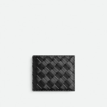 보테가베네타 남성 블랙 반지갑 - Bottega Veneta Mens Black Half Wallets 