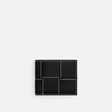보테가베네타 남성 블랙 반지갑 - Bottega Veneta Mens Black Half Wallets 