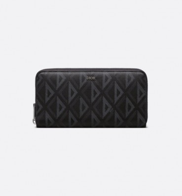 디올 남성 블랙 지퍼돌이 장지갑 - Dior Mens Black Zippy Wallets 