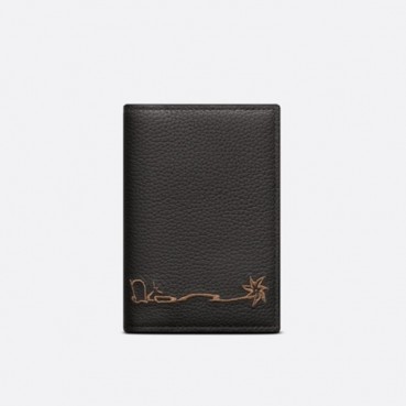 디올 남성 블랙 반지갑 - Dior Mens Black Half Wallets 