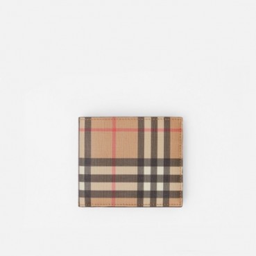 버버리 남성 베이지 반지갑 - Burberry Mens Beige Half Wallets 