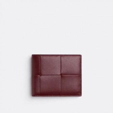 보테가베네타 남성 버건디 반지갑 - Bottega Veneta Mens Burgundy Half Wallet 