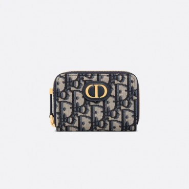 디올 여성 네이비 오블리크 지갑 - Dior Womens Navy Wallets 
