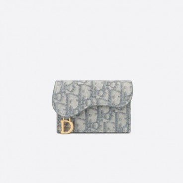 디올 여성 그레이 오블리크 지갑 - Dior Womens Gray Wallets 