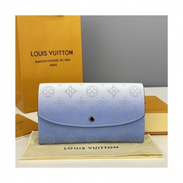Louis Vuitton 2021 Women's Leather Wallet,19cm,M60143,LOUWT0512 - 루이비통 2021 여성용 레더 장지갑,19cm,블루