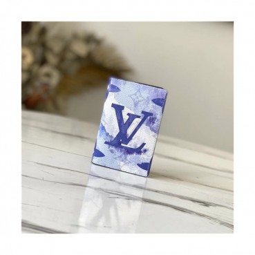 Louis Vuitton 2021 Men's Leather Wallet,8cm,M80455,LOUWT0496 - 루이비통 2021 남성용 레더 반지갑,8cm,블루