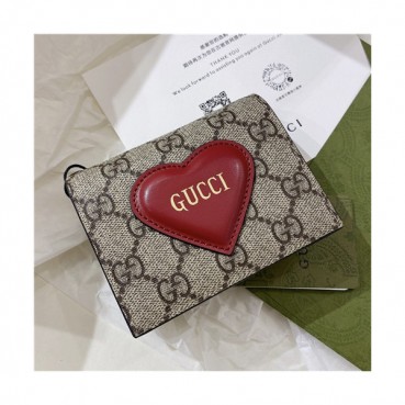 [러블리]Gucci 2021 Women's LOVE Leather Wallet,11cm,GUW0198 - 구찌 2021 여성용 LOVE 레더 반지갑,11cm,베이지