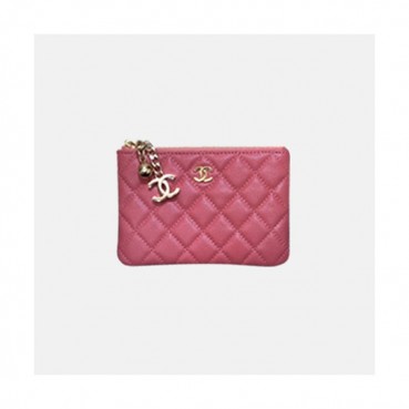 Chanel 2021 Women's Leather Coin purse 11cm - 샤넬 2021 여성용 레더 코인퍼스,11cm,CHAW0093,핑크