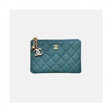 Chanel 2021 Women's Leather Coin purse 11cm - 샤넬 2021 여성용 레더 코인퍼스,11cm,CHAW0090,그린