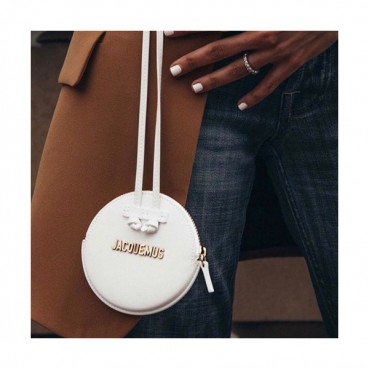 Jacquemus 2020 Ladies Leather Coin Wallet - 자크뮈스 2020 여성용 레더 코인 지갑, JACW0001, Size(10cm),화이트