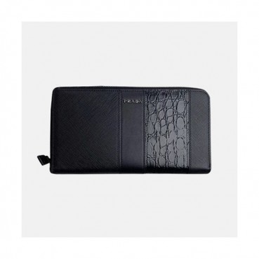 Prada 2020 Saffiano Mens Zip Round Wallet, 2ML028 - 프라다 2020 사피아노 남성용 지퍼 라운드 장지갑,PRAW0171,20CM.블랙