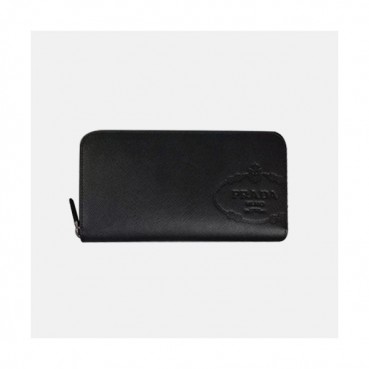 Prada 2020 Saffiano Mens Zip Round Wallet, 2ML317 - 프라다 2020 사피아노 남성용 지퍼 라운드 장지갑,PRAW0150,20CM.블랙