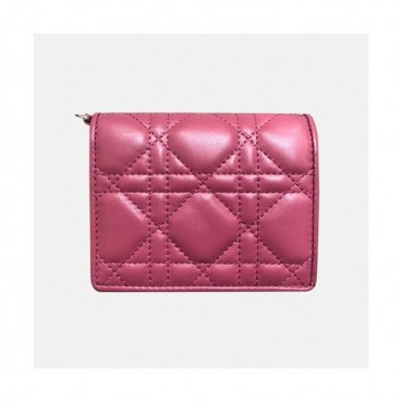 Dior 2020 Ladies Leather Wallet,11cm - 디올 2020 여성용 레더 반지갑  DIOW0019 ,11CM,핑크