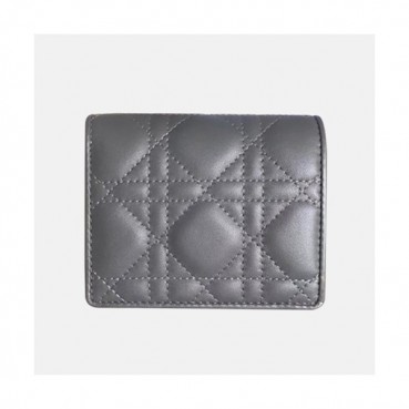 Dior 2020 Ladies Leather Wallet,11cm - 디올 2020 여성용 레더 반지갑  DIOW0017 ,11CM,그레이