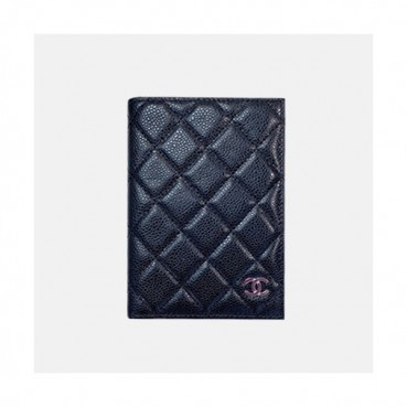 Chanel 2020 Mm / Wm Leather Passport Case - 샤넬 2020 남여공용 레더 여권지갑,CHAW0074,15cm.블랙
