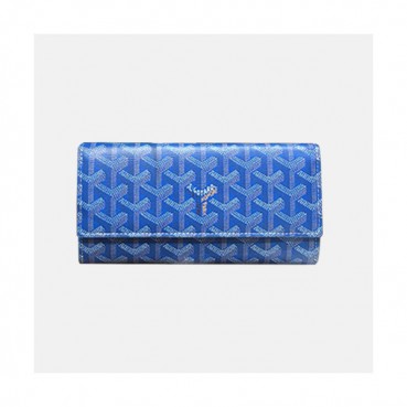 Goyard 2019 Mm / Wm PVC Wallet - 고야드 2019 남여공용 PVC 장지갑 GYW0077,블루