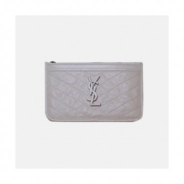 Saint Laurent 2019 Niki Leather Wallet,583577 - 입생로랑 2019 니키 여성용 레더 장지갑 SLW0061.21cm,화이트