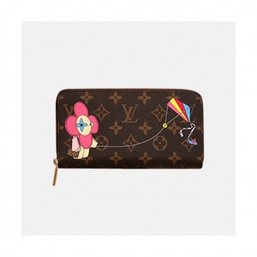 Louis Vuitton 2019 Monogram Canvas Zip Round Wallet M60017 - 루이비통 2019 모노그램 남여공용 캔버스 지퍼 라운드 장지갑,LOUW0352,Size(19cm),브라운