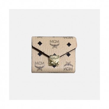 MCM 2019 Ladies Canvas Wallet - 엠씨엠 2019 여성용 캔버스 반지갑 MCMB0013, 11.5cm,베이지