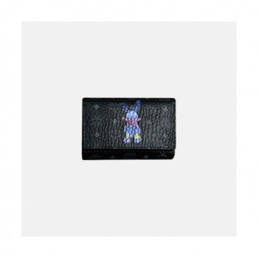 MCM 2019 Ladies PVC Canvas Wallet - 엠씨엠 2019 여성용 PVC 캔버스 중지갑 MCMB0004, 14cm,블랙