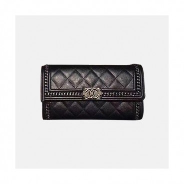 Chanel 2019 Ladies Leather Wallet  - 샤넬 2019 여성용 레더 장지갑 ,CHAW0072,19cm.블랙