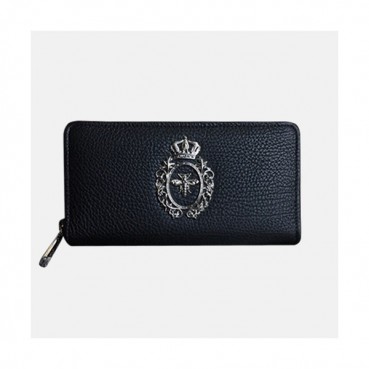 Dolce&Gabbana 2019 Leather Zip Round Wallet ,20CM - 돌체 앤 가바나 2019 레더 남여공용 지퍼 라운드 장지갑 DGW0003,20cm,블랙