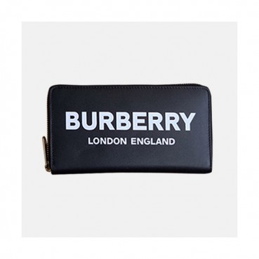 Burberry 2019 Leather Zip Round Wallet - 버버리 남여공용 레더 지퍼 라운드 장지갑 BURW0080.Size(19CM).블랙