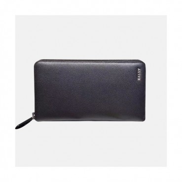 Bally 2019 Mens Leather Zip Round Wallet - 발리 남성용 레더 지퍼 라운드 장지갑 BALB0046.블랙