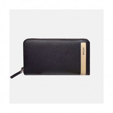 Bally 2019 Mens Leather Zip Round Wallet - 발리 남성용 레더 지퍼 라운드 장지갑 BALB0044.블랙
