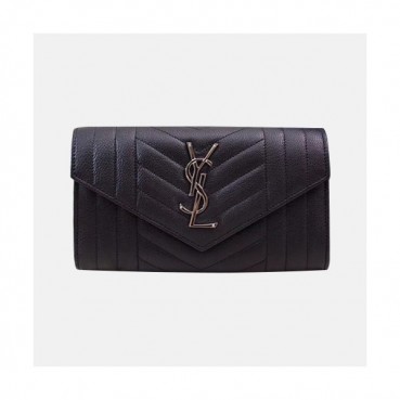 Saint Laurent 2019 Ladies Wallet - 입생로랑 2019 여성용 장지갑 SLW0054.19cm,블랙