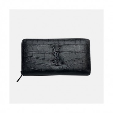 Saint Laurent 2019 Zip Round Wallet - 입생로랑 2019 남여공용 지퍼 라운드 장지갑 SLW0052.19cm,블랙