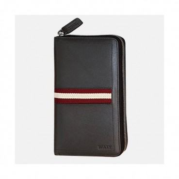 Bally 2019 Mens Leather Zip Round Wallet - 발리 남성용 레더 지퍼 라운드 장지갑 BALB0008.브라운