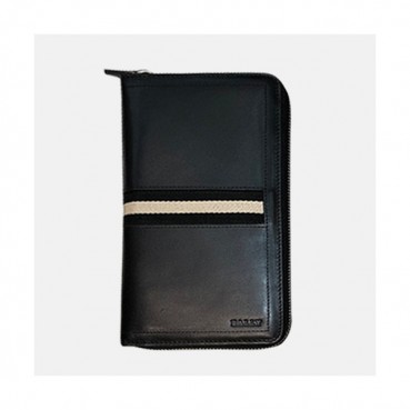Bally 2019 Mens Leather Zip Round Wallet - 발리 남성용 레더 지퍼 라운드 장지갑 BALB0004.블랙