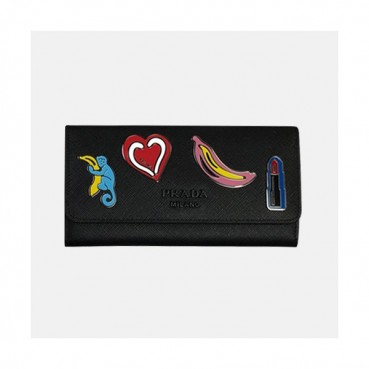 Prada 2019 Saffiano Ladies Wallet 1MH132 - 프라다 사피아노 여성용 장지갑,PRAW0141,18.7CM.블랙