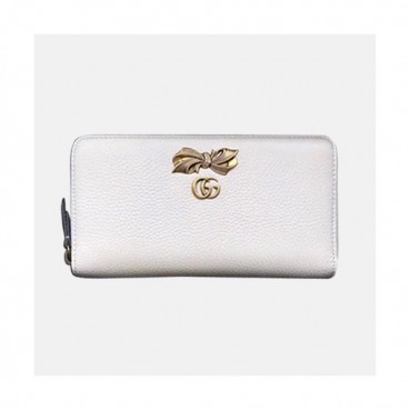 Gucci 2019 Ladies Leather Zip Round Wallet 524291 - 구찌 2019 여성용 레더 지퍼 라운드 장지갑 ,GUW0099.Size(19CM).화이트