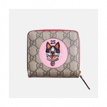 Gucci 2019 Supreme Bosco Patch Canvas Wallet  473905 - 구찌 슈프림 보스코 패치 캔버스 반지갑  GUW0089.Size(11cm).브라운
