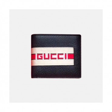 Gucci 2019 Stripe Leather Wallet  473905 - 구찌 남여공용 스트라이프 레더 반지갑  GUW0085.Size(11cm).블랙