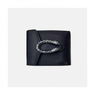 Gucci 2019 Dionysus Leather Flap Wallet,404139 - 구찌 디오니소스 레더 플랩 반지갑 GUW0082.Size(12CM),블랙