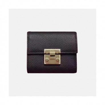 Gucci 2019 Padlock Leather Wallet,453155 - 구찌 패드락 레더 반지갑 GUW0067.Size(11CM),블랙