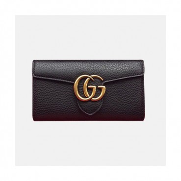 Gucci 2019 Mamont Leather Wallet 400586 - 구찌 2019 마몬트 여성용 레더 지갑  GUW0062.Size(19CM).블랙
