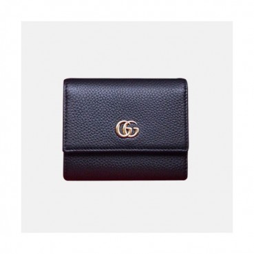 Gucci 2019 Marmont Leather Wallet  546584 - 구찌 마몬트 여성용 레더 반지갑  GUW0057,Size(12cm).블랙