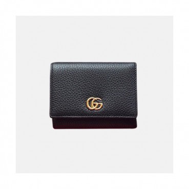Gucci 2019 Marmont Leather Wallet  474746 - 구찌 마몬트 여성용 레더 반지갑  GUW0055.Size(12cm).블랙