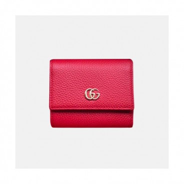Gucci 2019 Marmont Leather Wallet  546584 - 구찌 마몬트 여성용 레더 반지갑  GUW0056,Size(12cm).레드